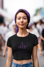 Women's Cotton Crop Tops - Mindful Meanings Collection - Thematic Prints