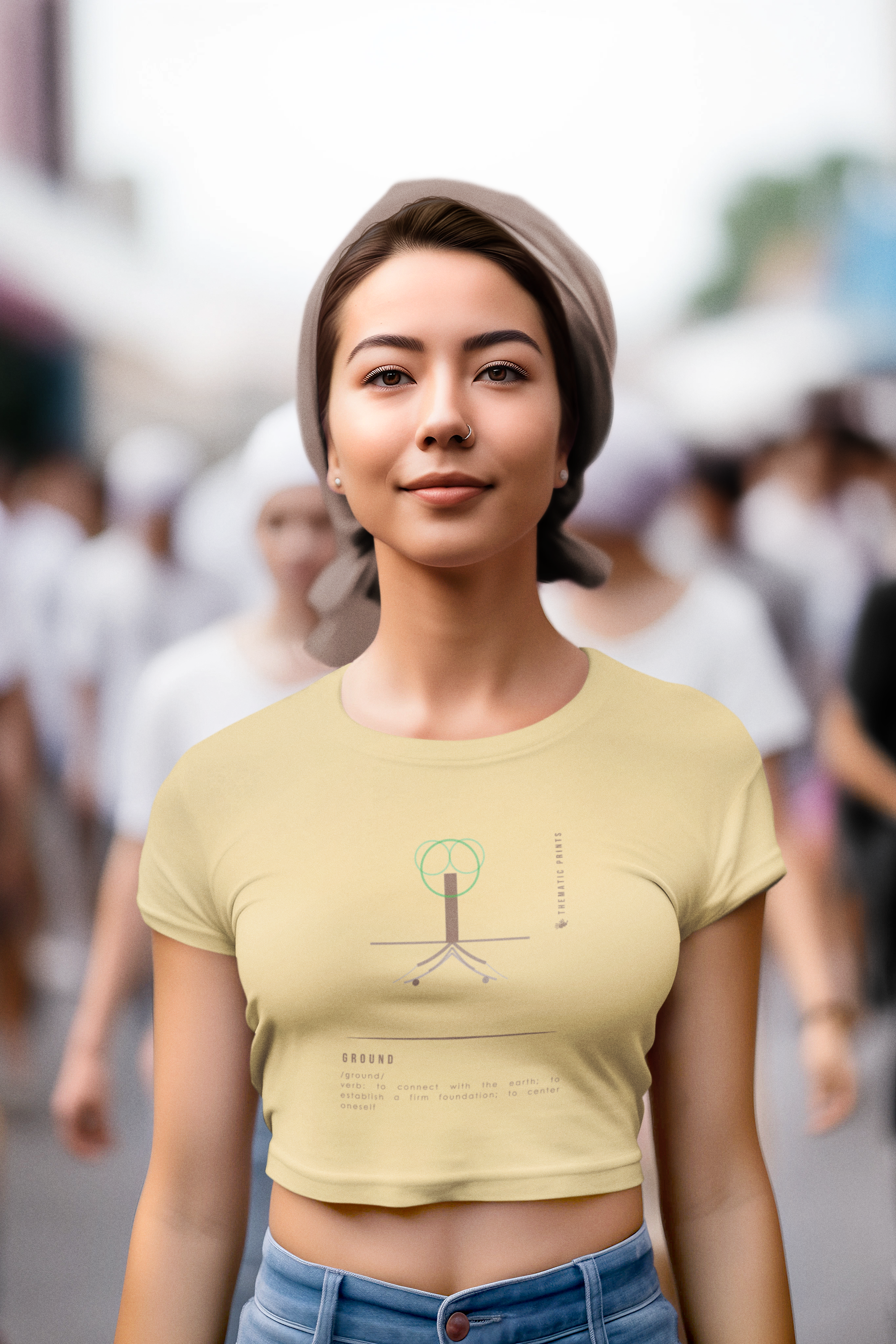 Women's Crop Top - Mindful Meanings Collection - GROUND
