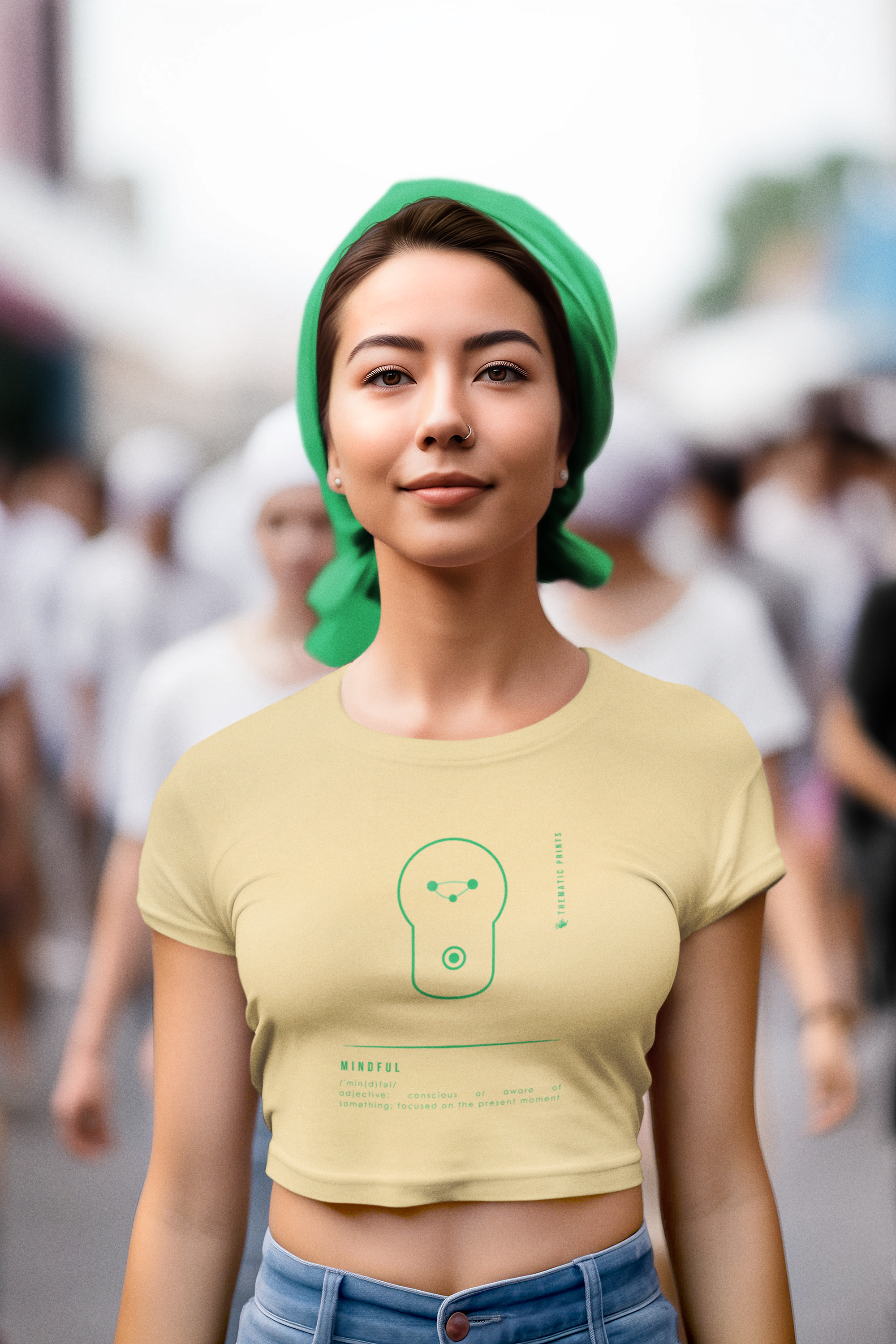 Women's Crop Top - Mindful Meanings Collection - MINDFUL