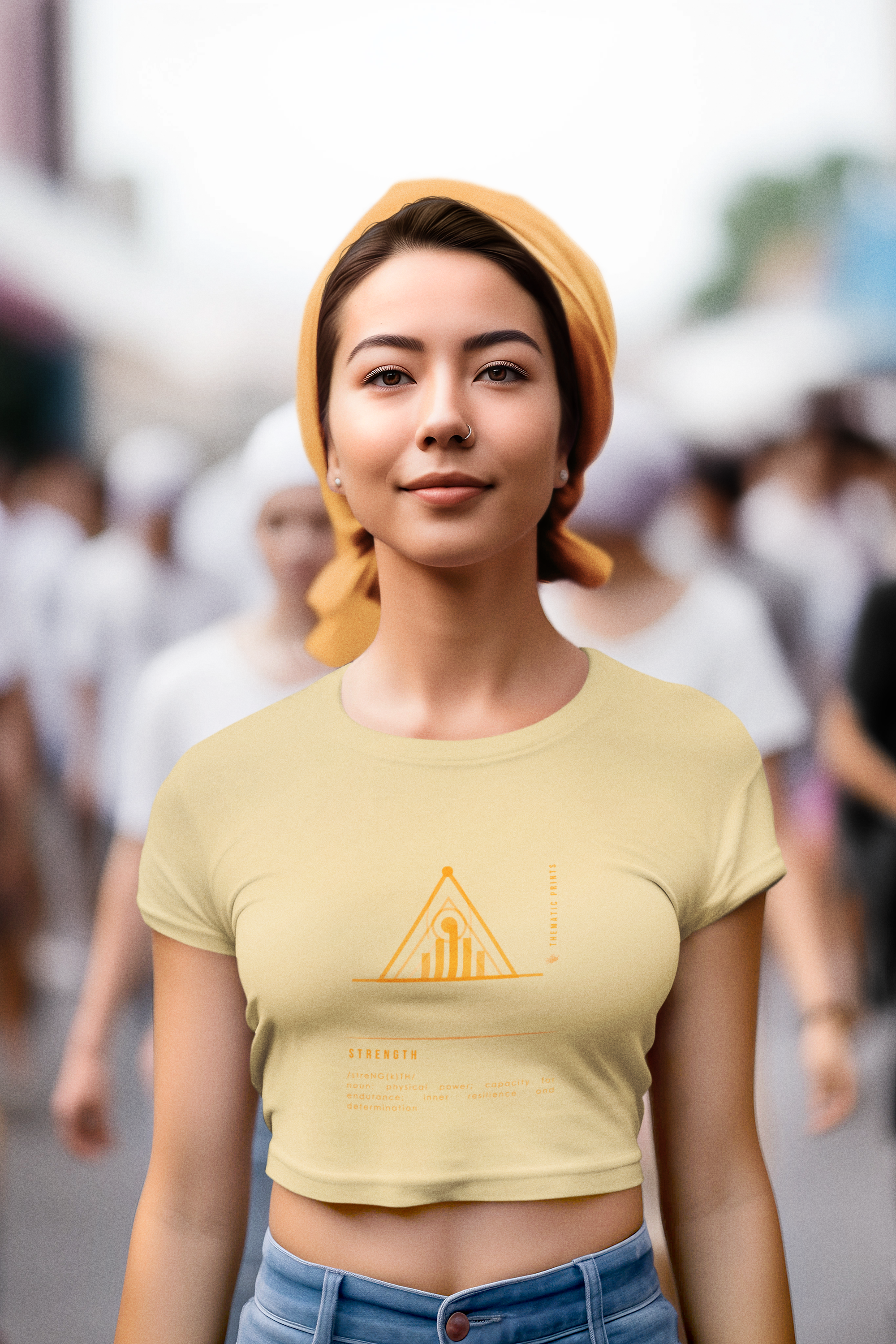 Women's Crop Top - Mindful Meanings Collection - STRENGTH