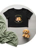 Cute Puppy & Kitten Printed Crop Top — Cuteness Overloaded | Graphic Animal Print | Women's Cotton Crop Top