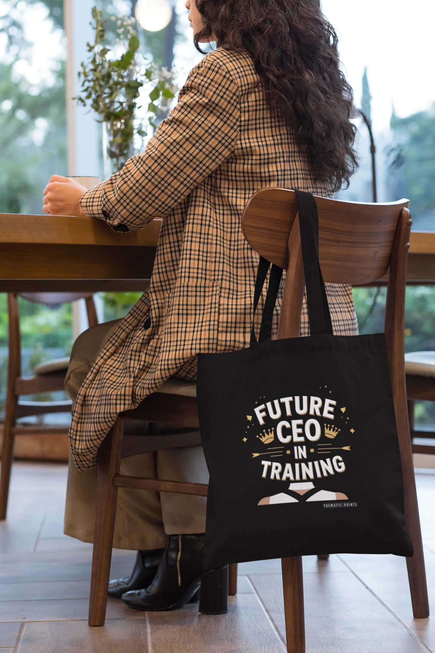 Canvas Eco-friendly Zipper Tote Bag for Collect Girls - Campus Casual Collection - Future CEO in Training
