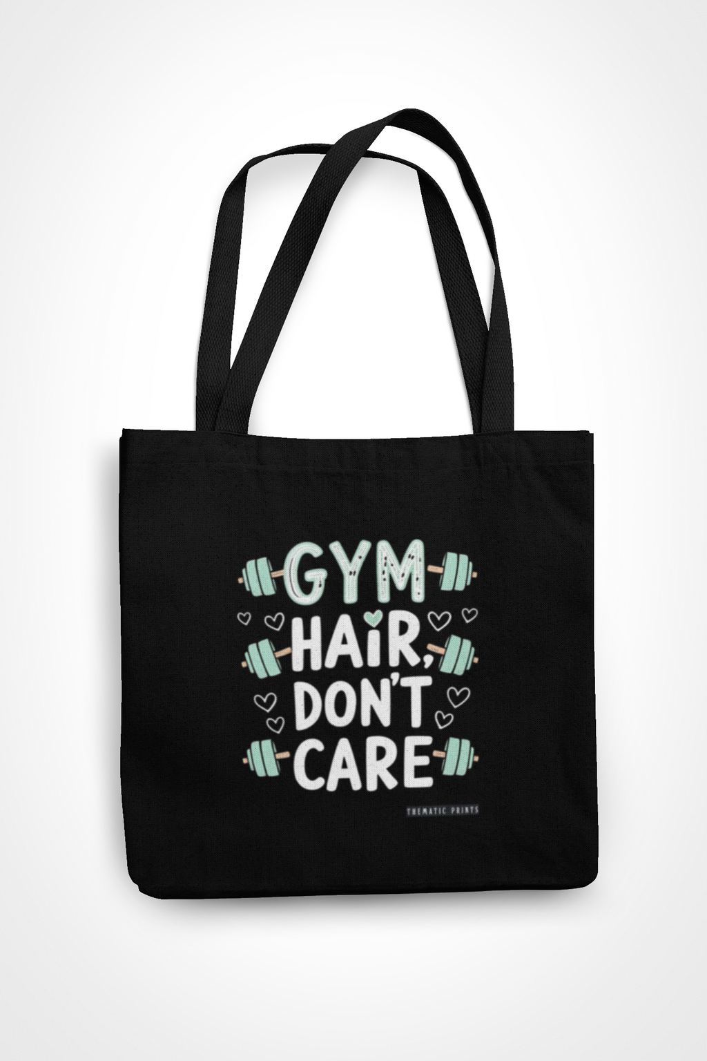 Canvas Tote Bag for College Girls | Gym Hair Don't Care