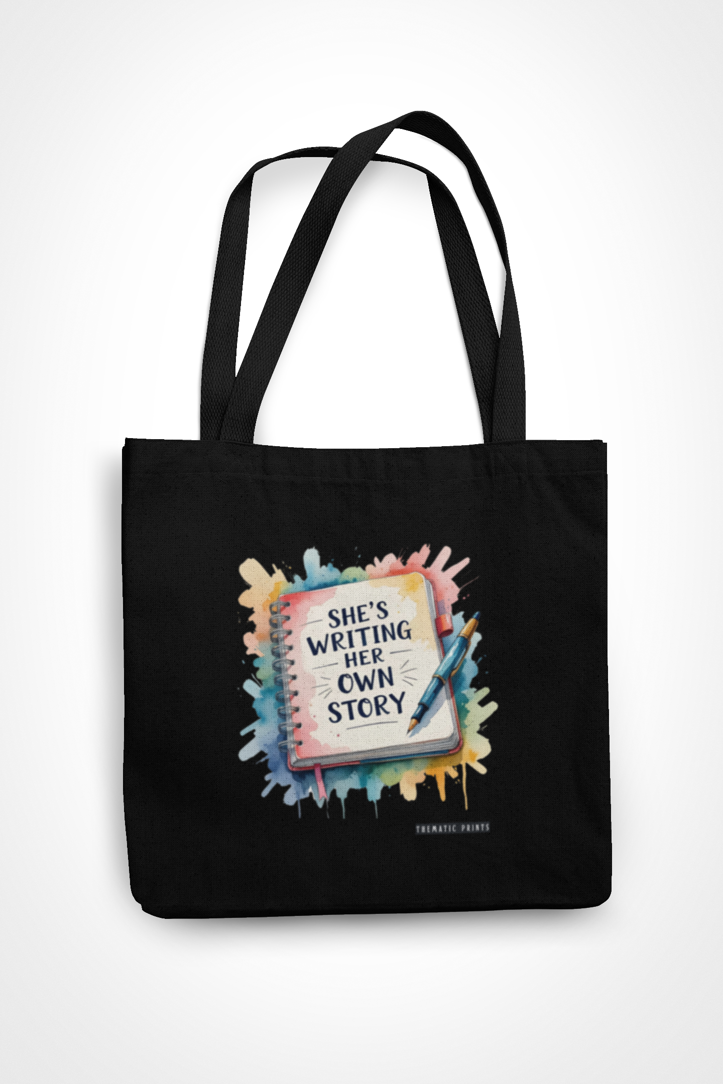 Canvas Eco-friendly Zipper Tote Bag for Collect Girls - Campus Casual Collection - She is Writing Her Own Story