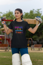 Celebrate Women's Cricket Typography T-Shirt