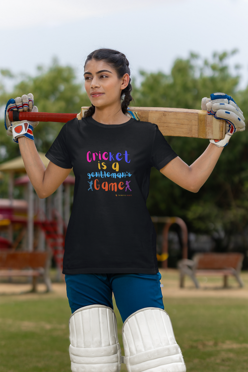 Celebrate Women's Cricket Typography T-Shirt