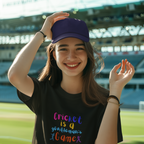 Celebrate Women's Cricket Typography T-Shirt