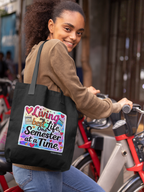 Unisex Eco-friendly Canvas Tote Bag with Zipper | Living My Best Life, One Semester at a Time