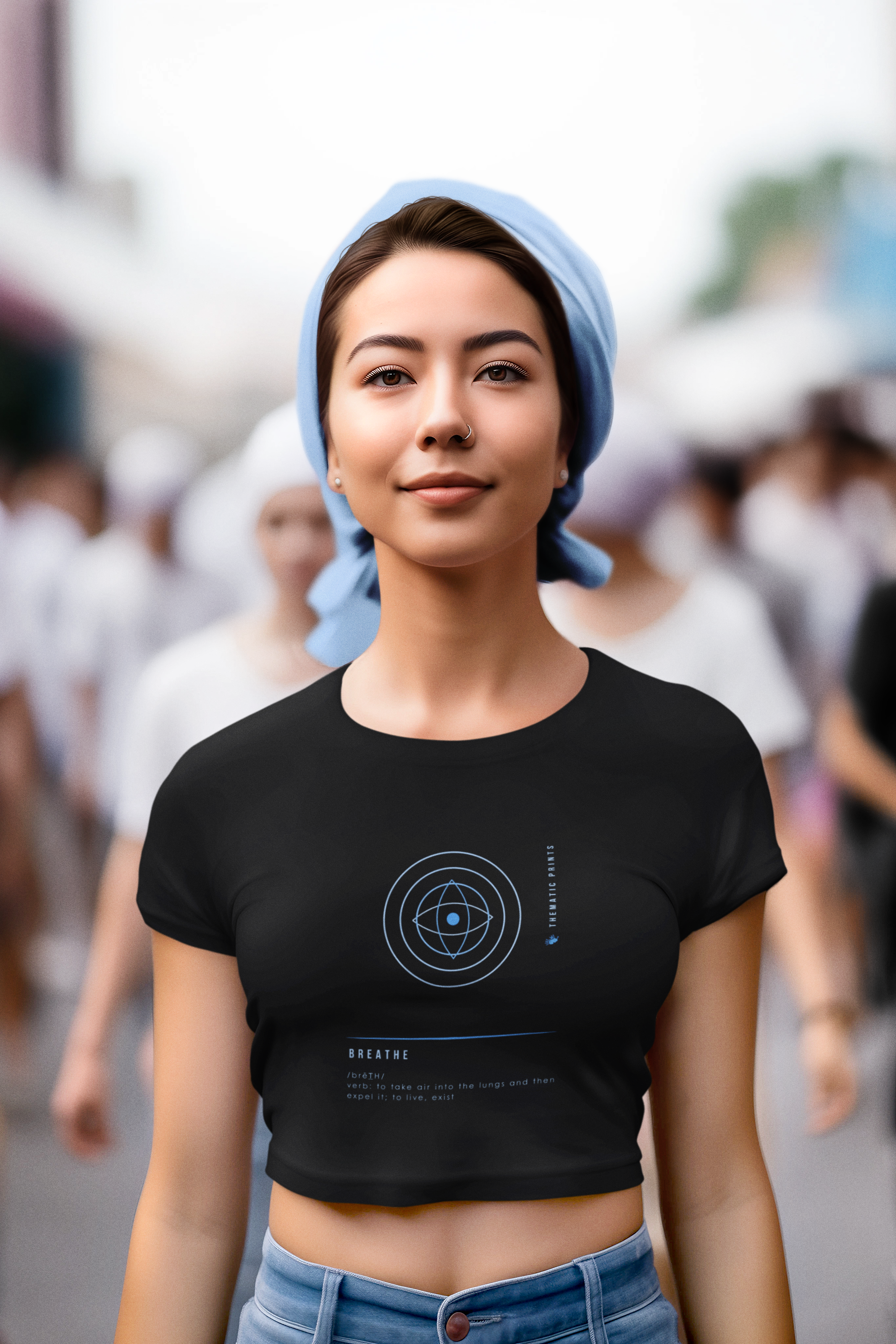 Women's Crop Top - Mindful Meanings Collection - BREATHE