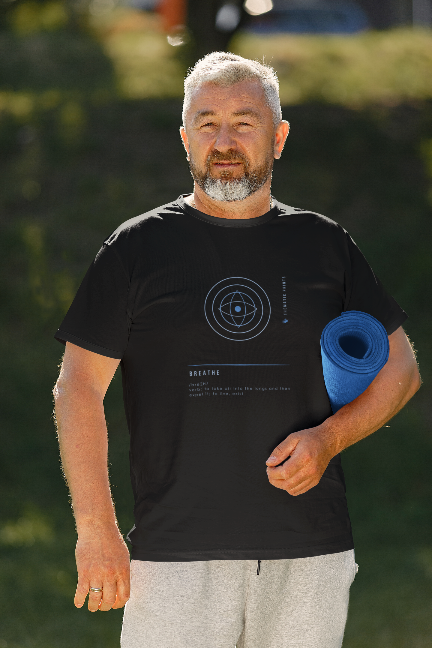 "Breathe" Men's T-Shirt - Mindful Meanings Collection