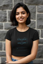 Women's Crop Top | Yoga, Meditation and Workout | Flow | Mindfulness Graphic Apparel