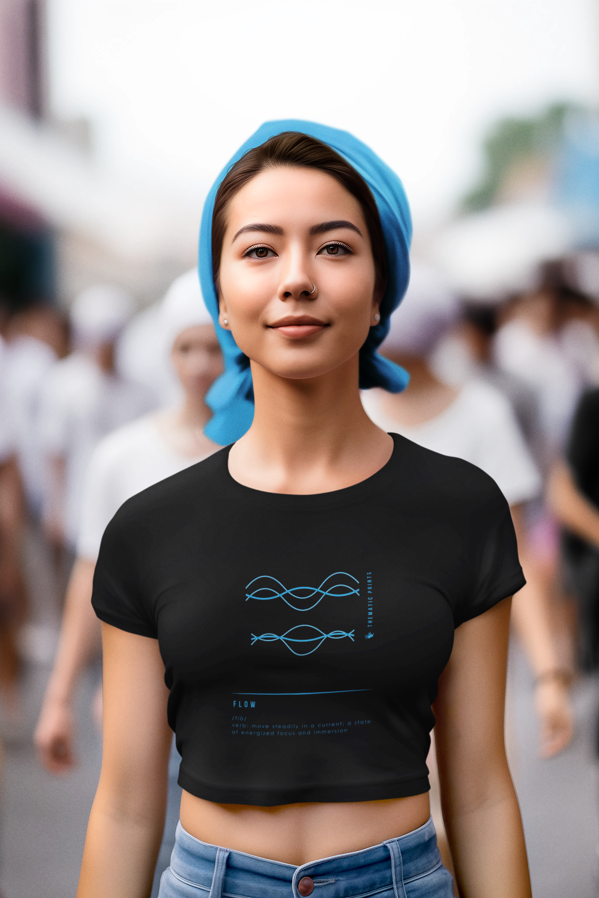 Women's Crop Top - Mindful Meanings Collection - FLOW