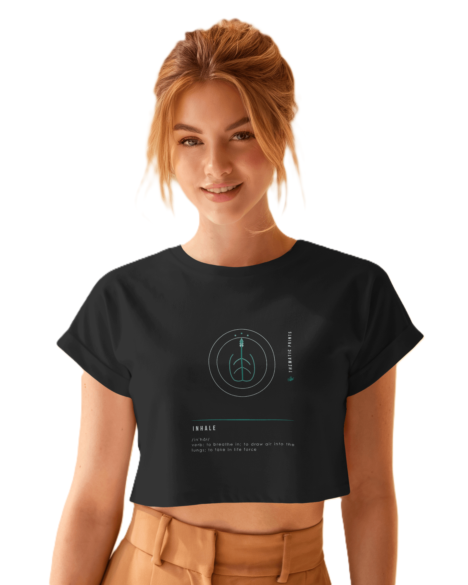 Women's Crop Top - Mindful Meanings Collection - INHALE