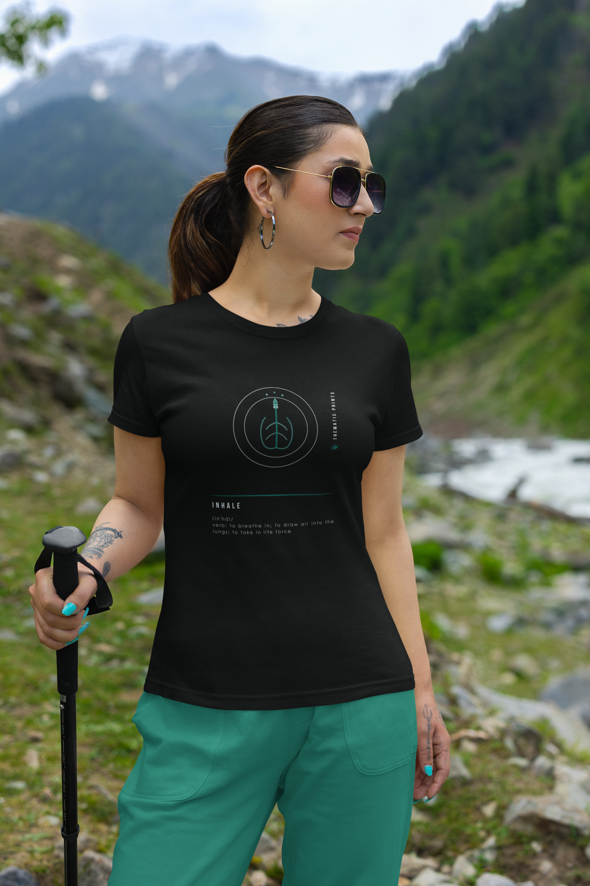 Women's T-Shirt - Mindful Meanings Collection - INHALE
