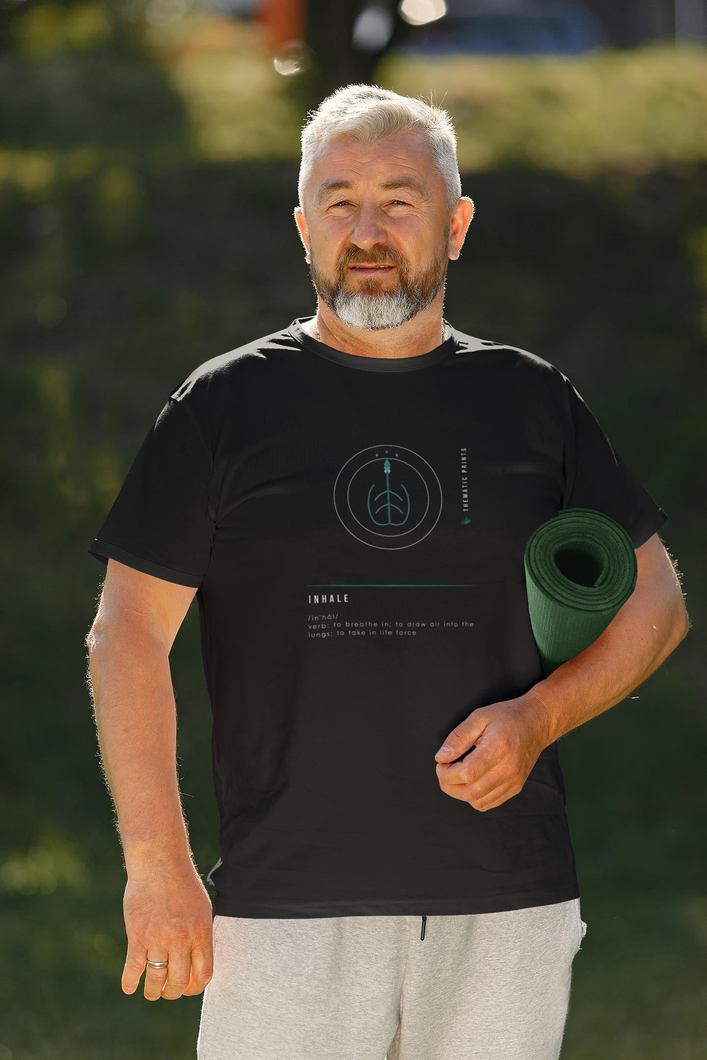 "Inhale" Men's T-Shirt - Mindful Meanings Collection