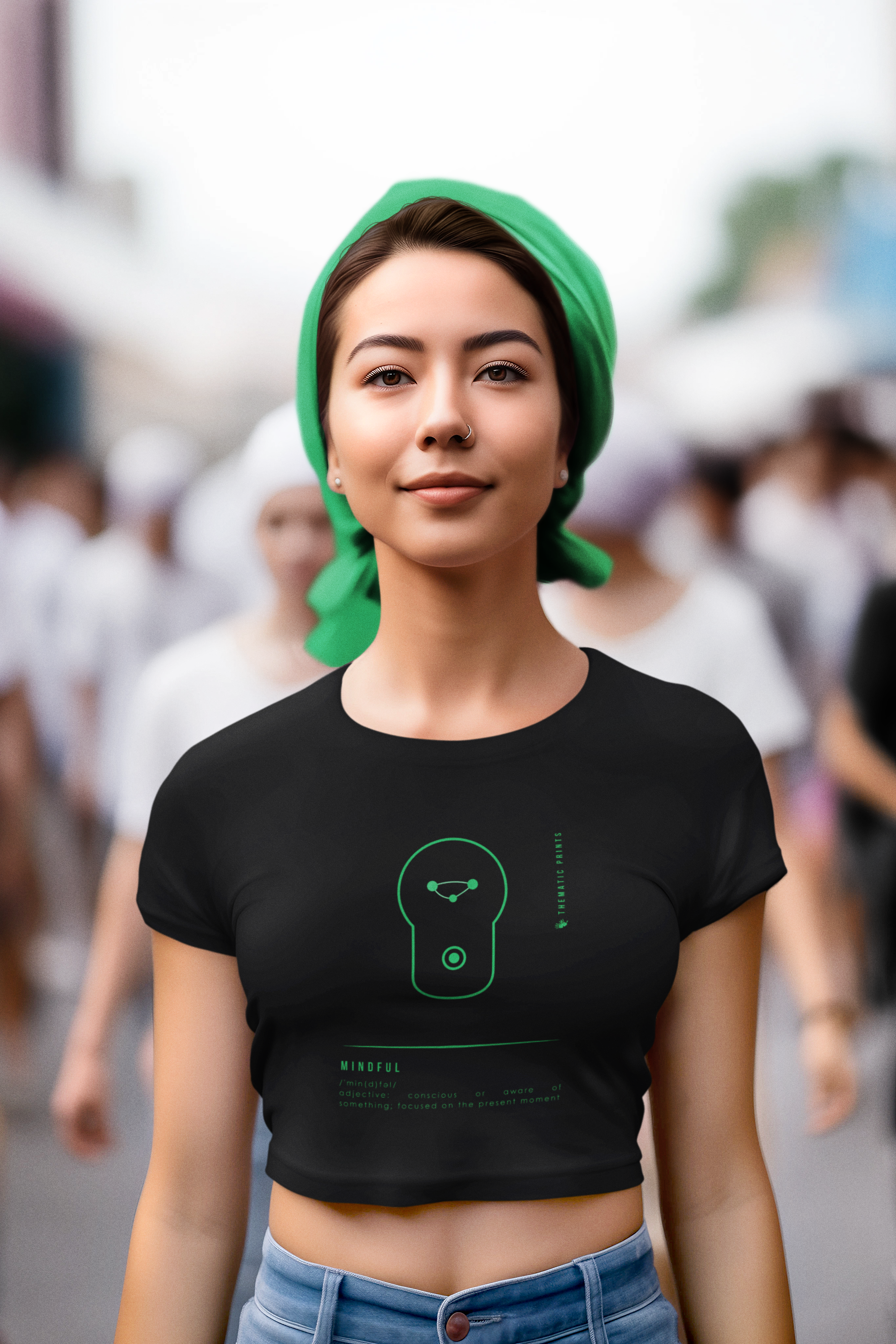 Women's Crop Top - Mindful Meanings Collection - MINDFUL