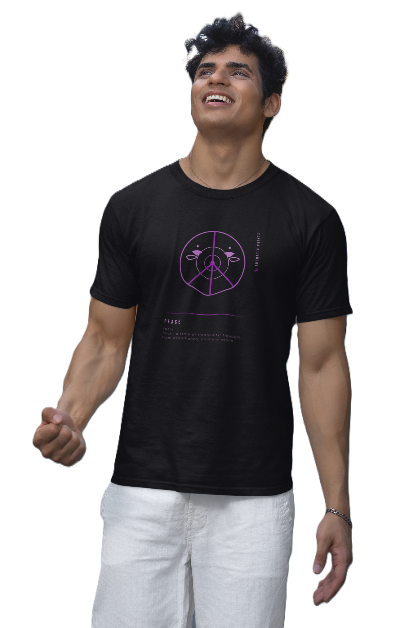 "PEACE" Men's T-Shirt - Mindful Meanings Collection