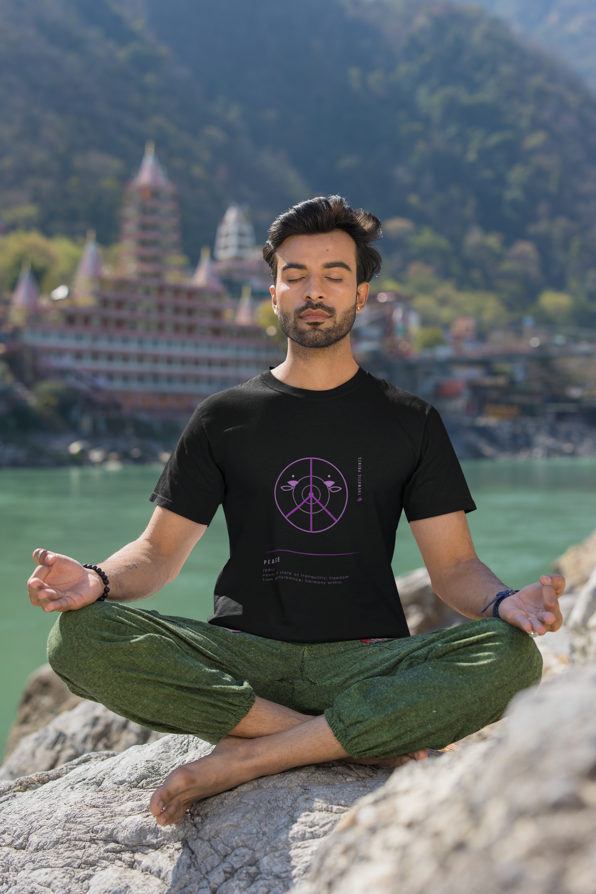"PEACE" Men's T-Shirt - Mindful Meanings Collection