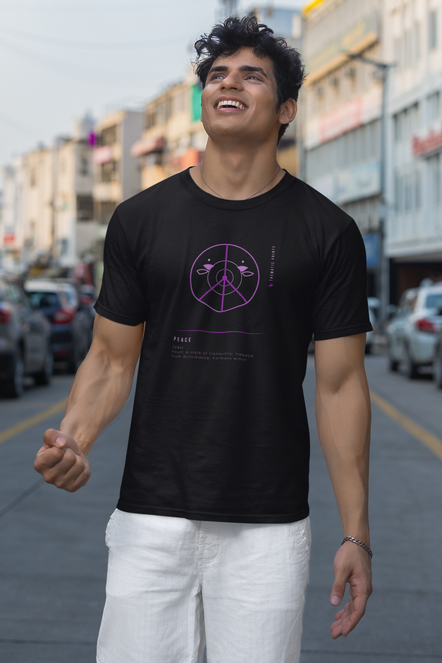 "PEACE" Men's T-Shirt - Mindful Meanings Collection