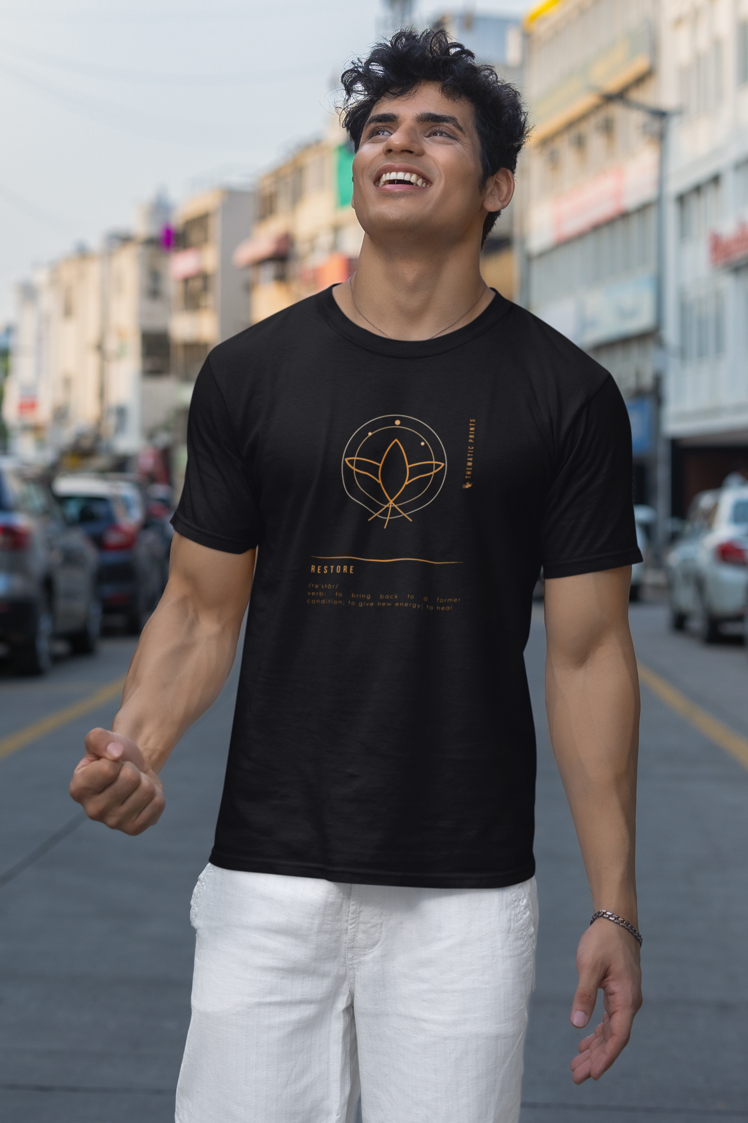 "RESTORE" Men's T-Shirt - Mindful Meanings Collection