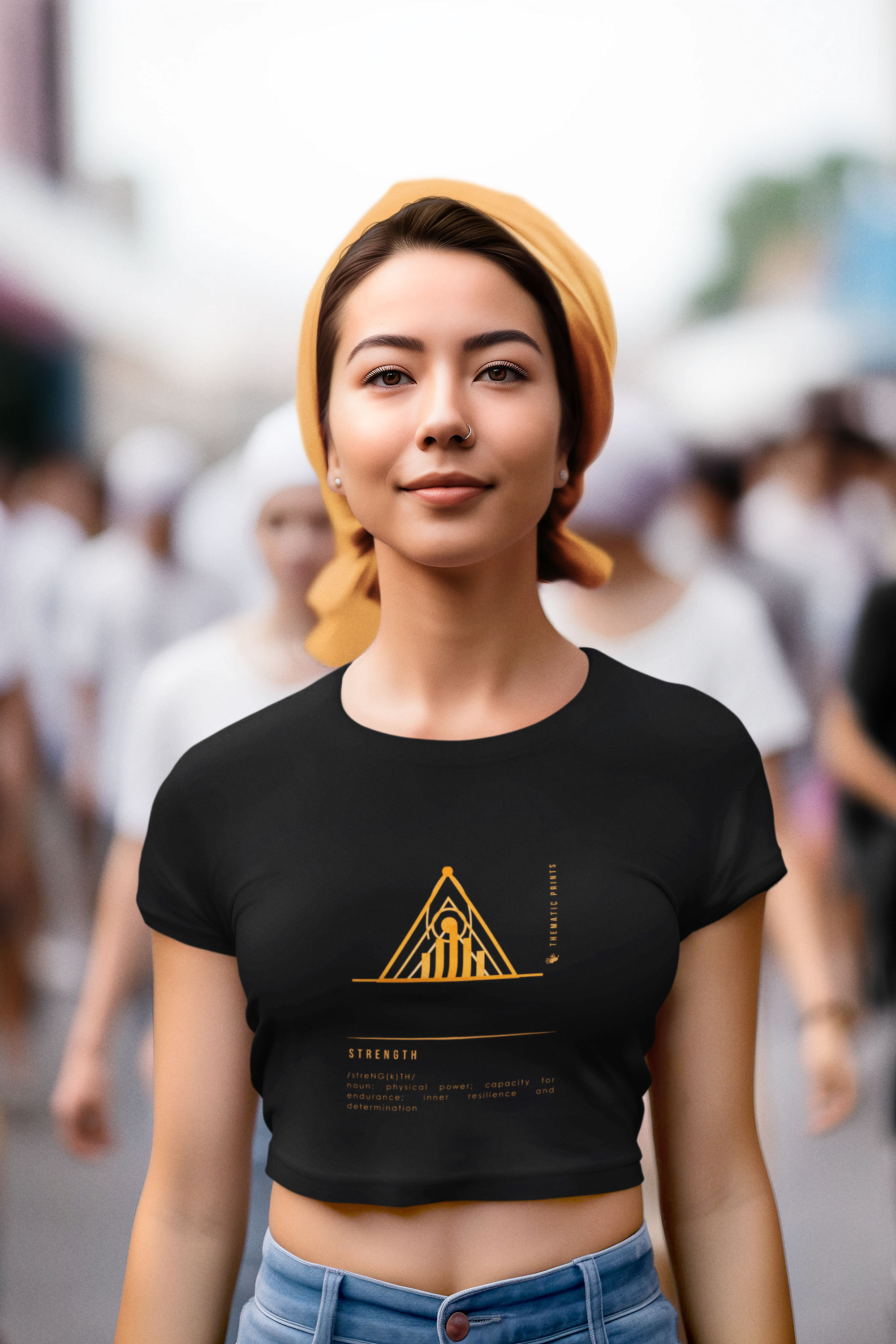 Women's Crop Top - Mindful Meanings Collection - STRENGTH