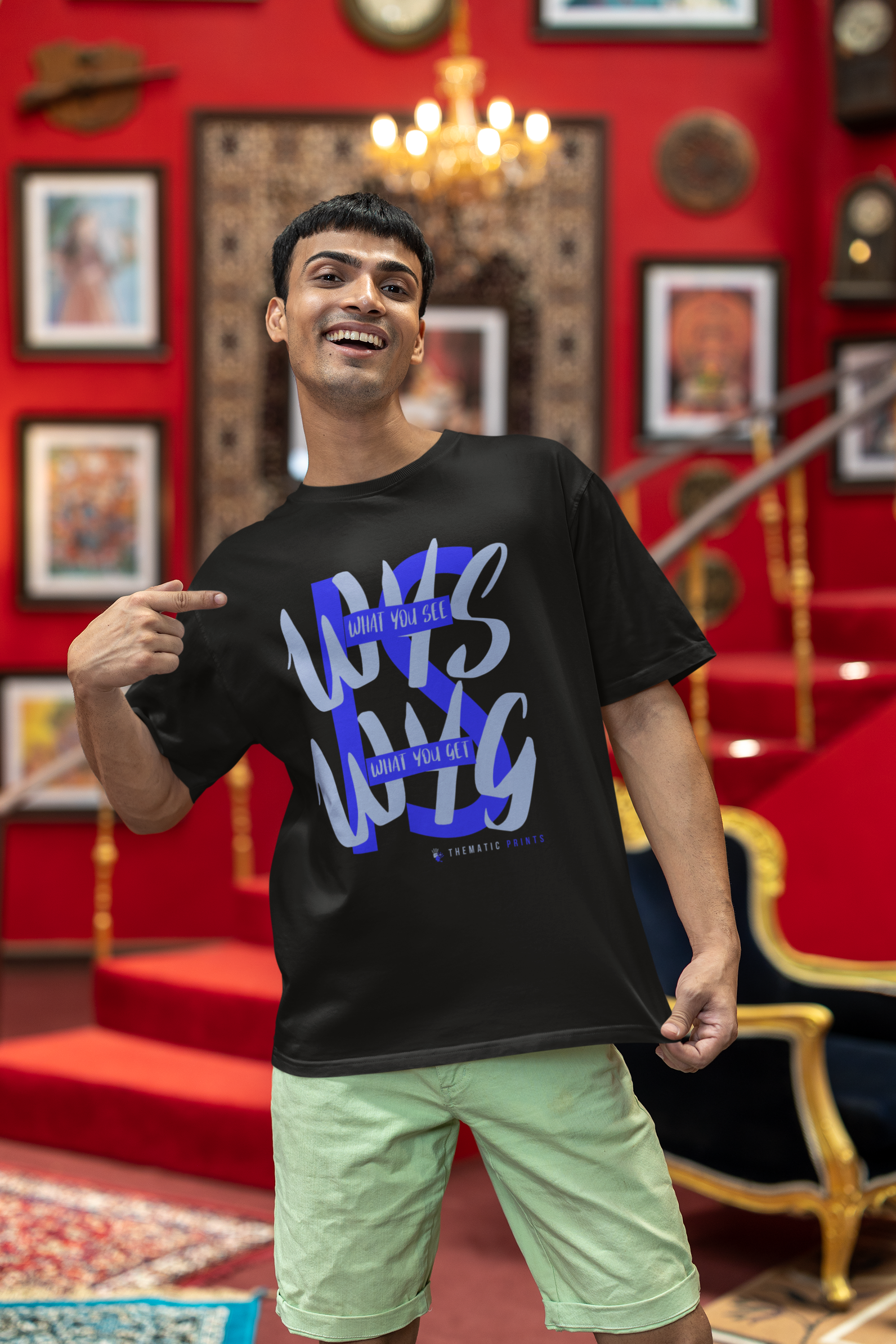 WYSIWYG Typography Men's T-Shirt - Self Expression Tee