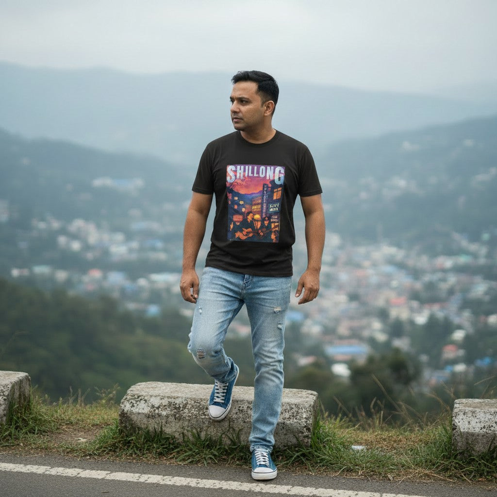 Unisex Cotton Stretch T-shirt - Shillong - Seven Sisters Collection