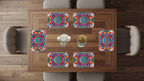 Polyster Fabric Set of 6 Table Placemats - Bloom