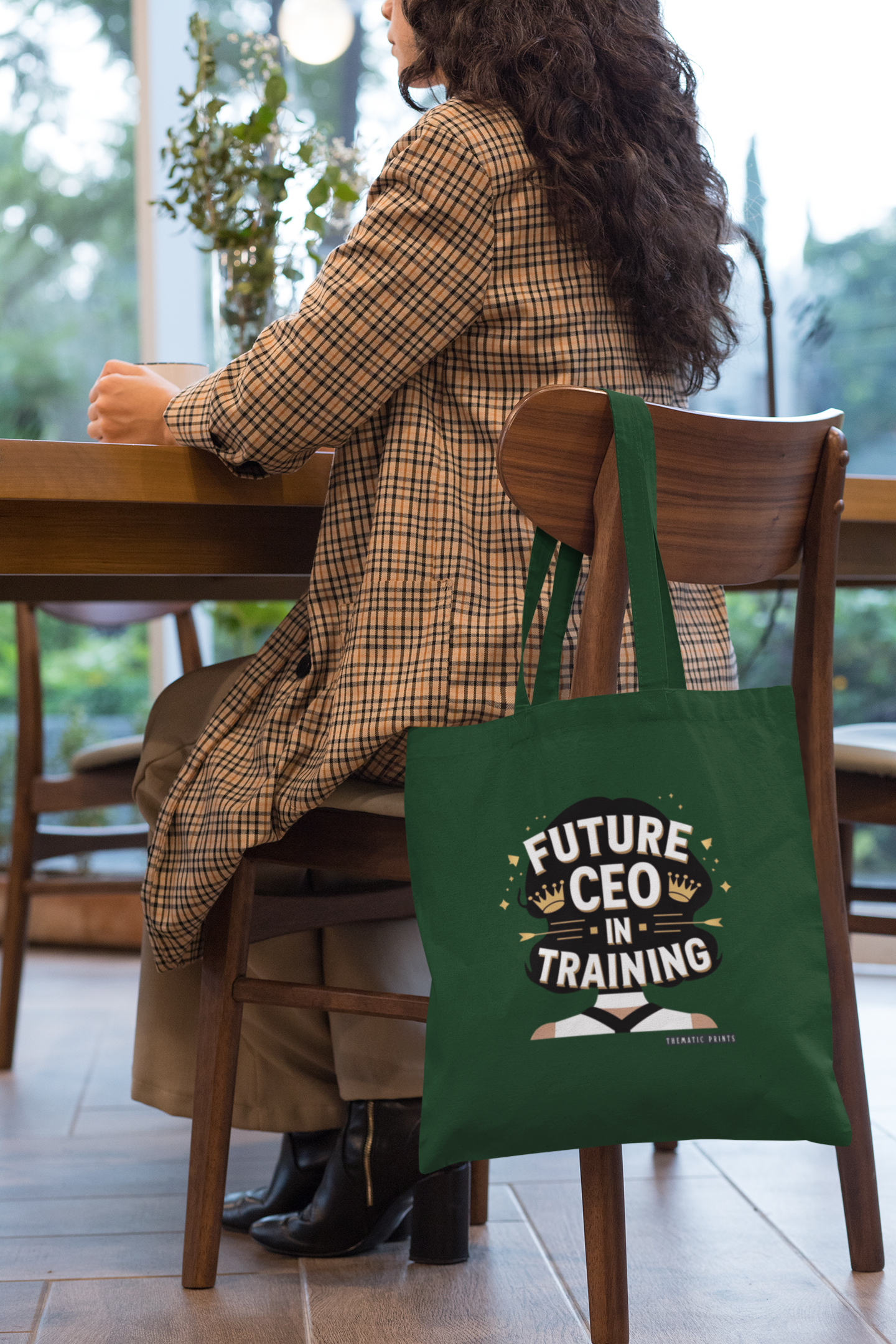 Canvas Eco-friendly Zipper Tote Bag for Collect Girls - Campus Casual Collection - Future CEO in Training