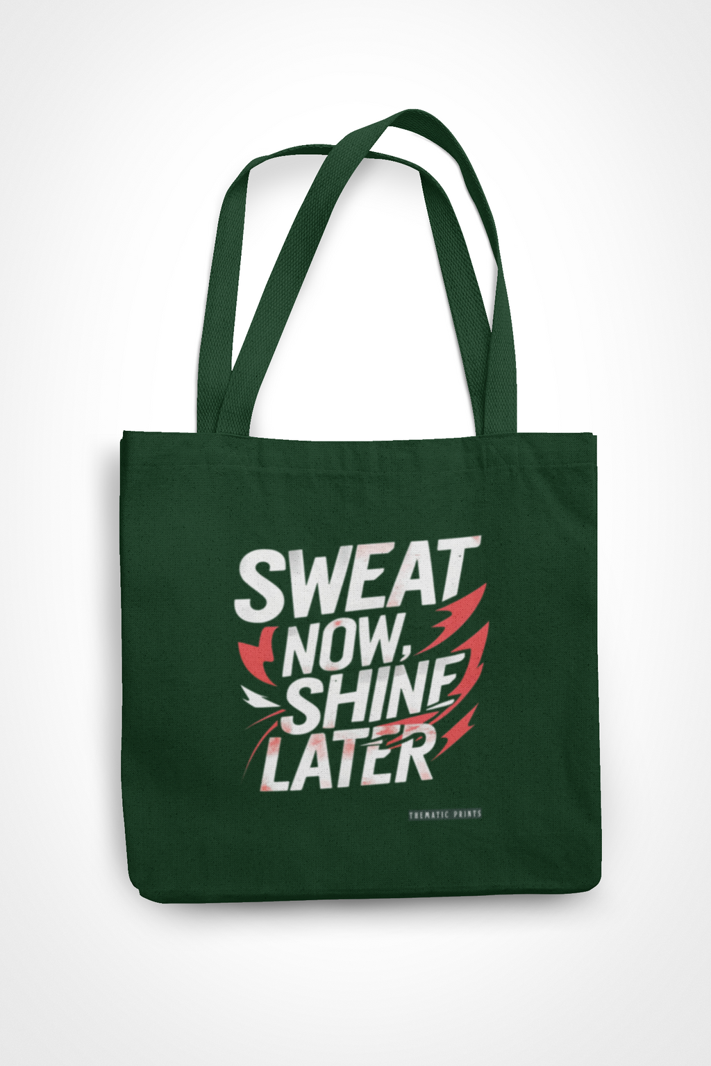Unisex Eco-friendly Canvas Tote Bag with Zipper | Sweat Now, Shine Later Tote Bag