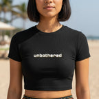 Women's Baby Tee - Cotton Stretchable - Typography Print - Unbothered
