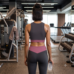 Women's Gym Leggings | Grey Mauve Print | Lycra Polyester fabric | Stretchable Slim Fit Active Wear Leggings for Women