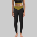 Women's Gym Leggings | Black Gold Print | Lycra Polyester fabric | Stretchable Slim Fit Active Wear Leggings for Women