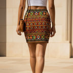 Women's Bodycon Poly Spandex Printed Mini Skirt - Gale inspired Print