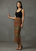 Women's Printed Pencil Skirt – Traditional Print | Gale Inspired Design 1 | Ankle Length | Bodycon