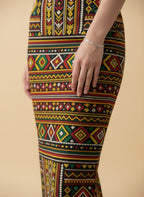 Women's Printed Pencil Skirt – Traditional Print | Gale Inspired Design 2 | Ankle Length | Bodycon