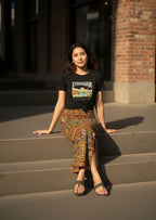 Women's Printed Pencil Skirt – Traditional Print | Gale Inspired Design 2 | Ankle Length | Bodycon