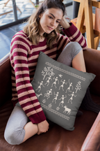 Set of 2 Traditional Artform Cushion Cover - Warli Art Digital Print