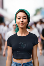 Women's Cotton Crop Tops - Mindful Meanings Collection - Thematic Prints