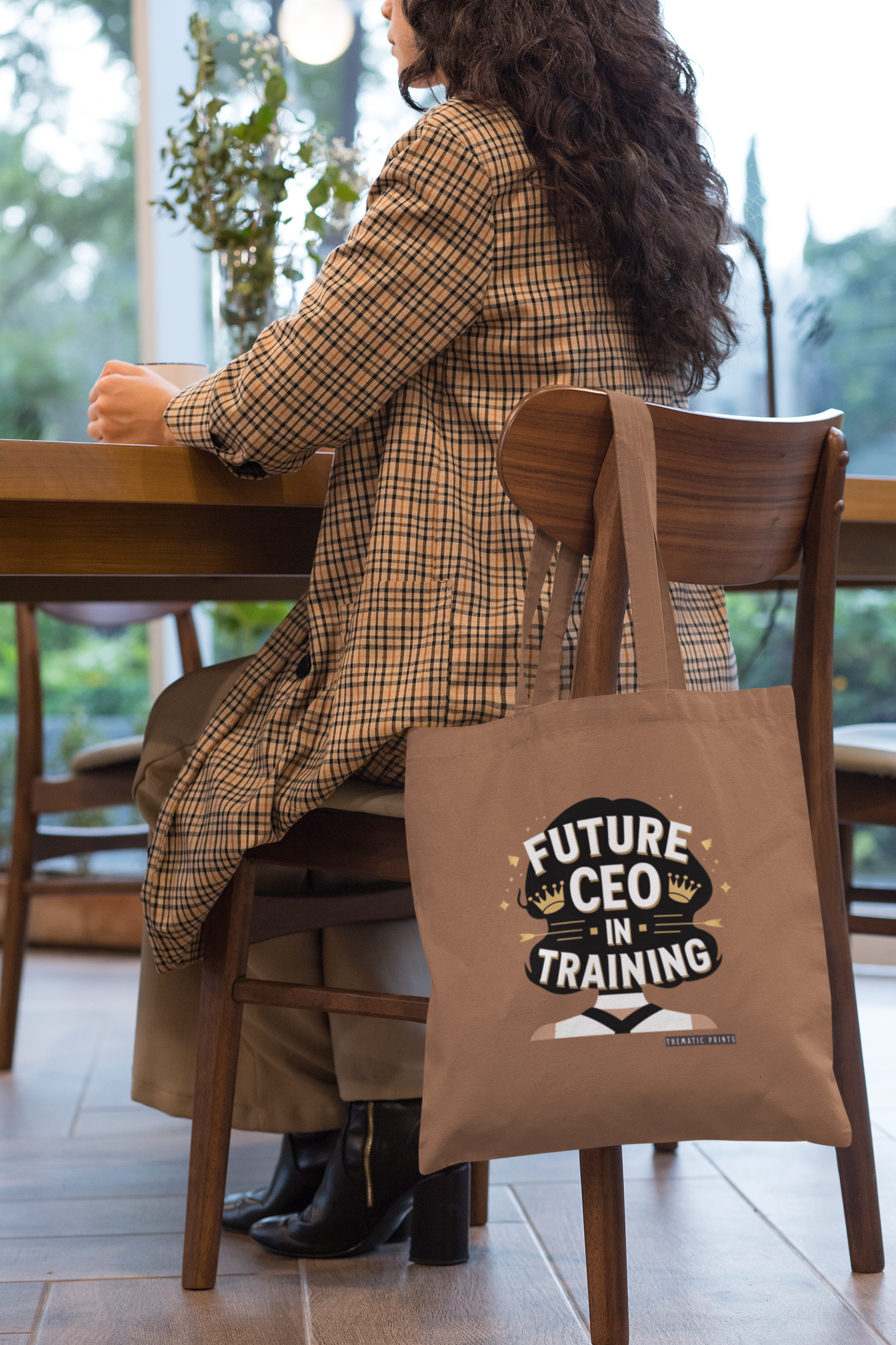 Canvas Eco-friendly Zipper Tote Bag for Collect Girls - Campus Casual Collection - Future CEO in Training
