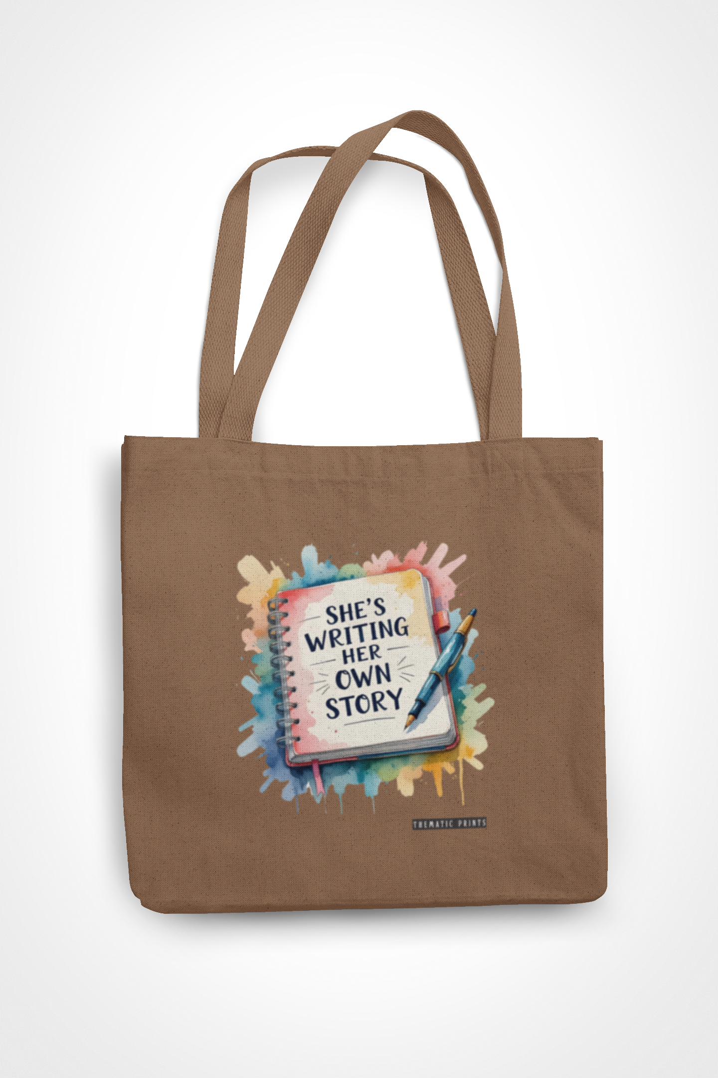 Canvas Eco-friendly Zipper Tote Bag for Collect Girls - Campus Casual Collection - She is Writing Her Own Story
