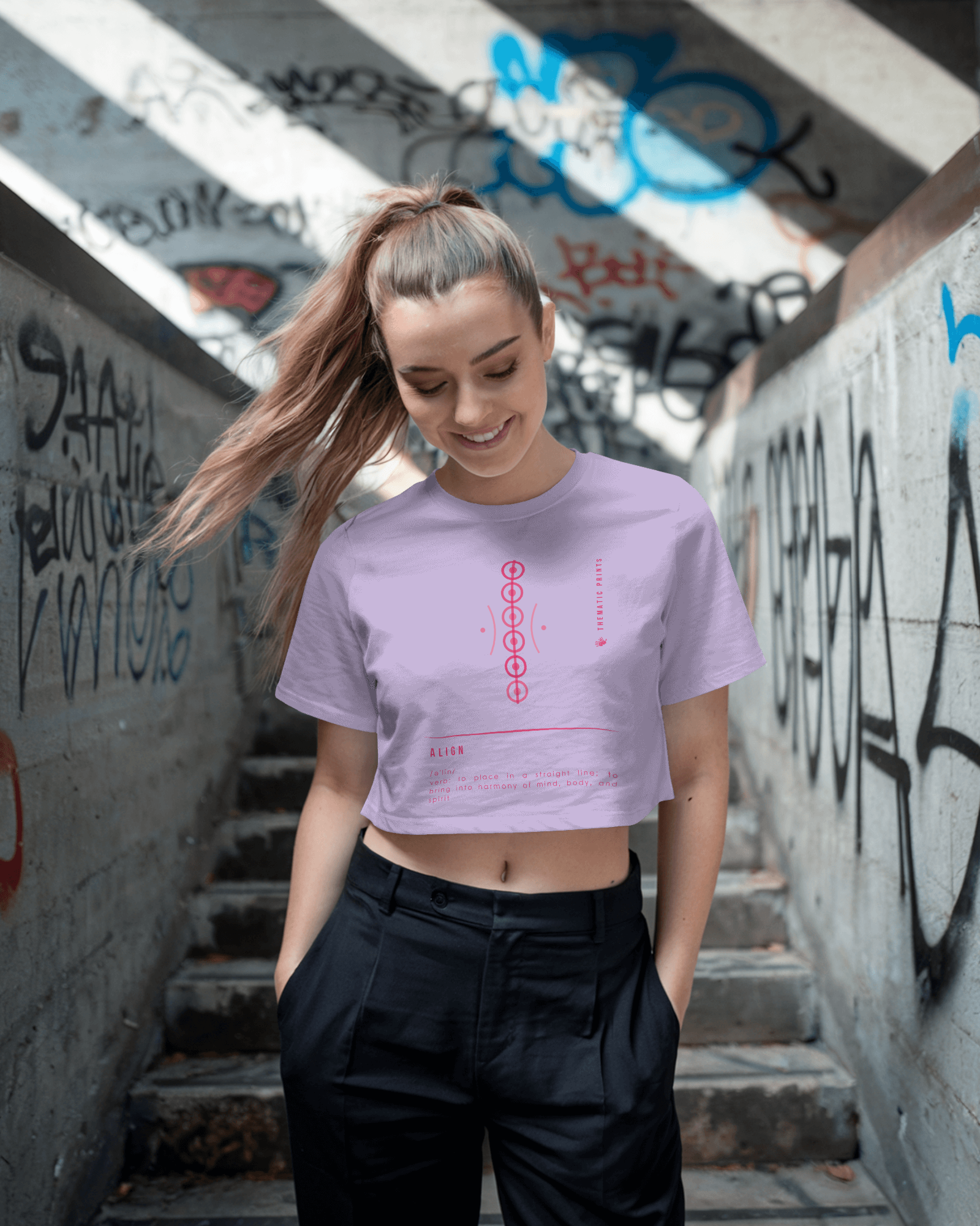 Women's Crop Top - Mindful Meanings Collection - ALIGN