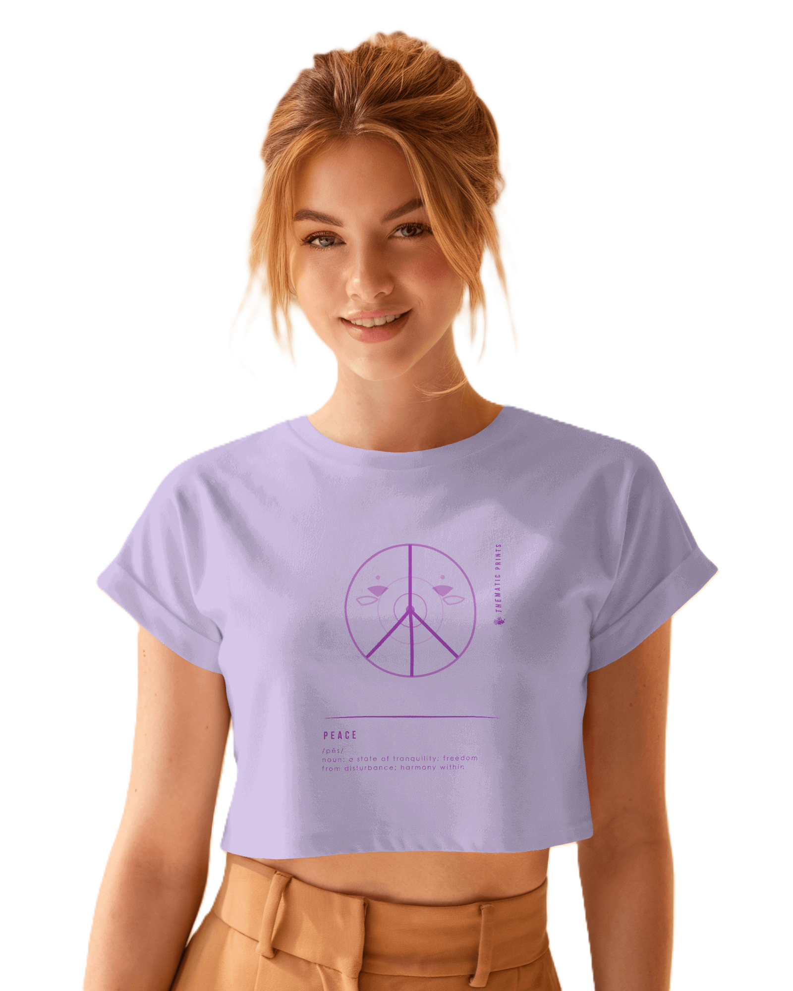 Women's Crop Top - Mindful Meanings Collection - PEACE