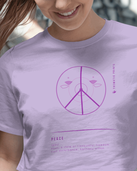 Women's Crop Top - Mindful Meanings Collection - PEACE