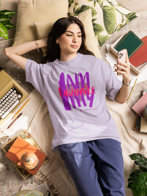 Self Love Typography Women's Oversized T-Shirt - I am my favorite