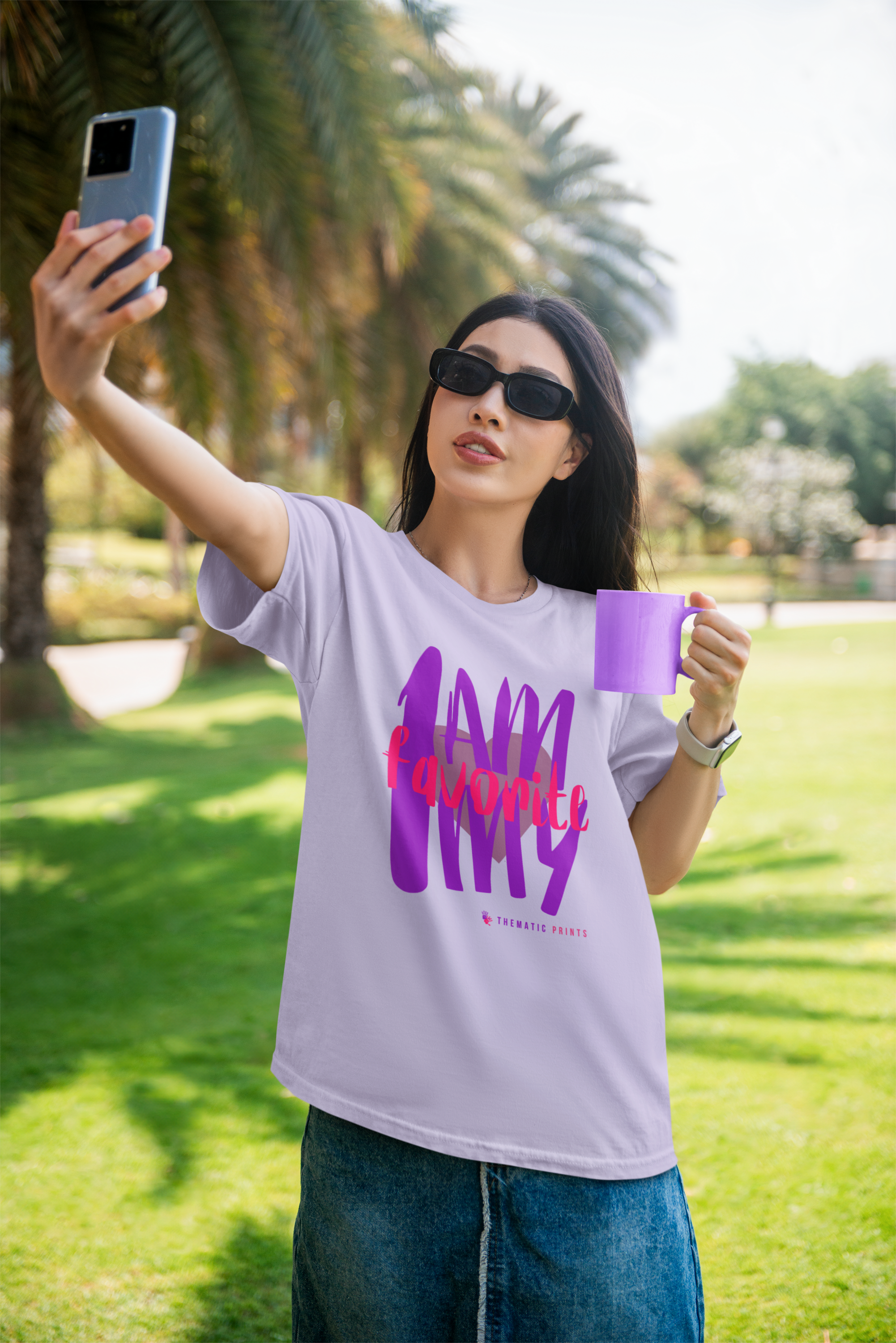 Self Love Typography Women's Oversized T-Shirt - I am my favorite