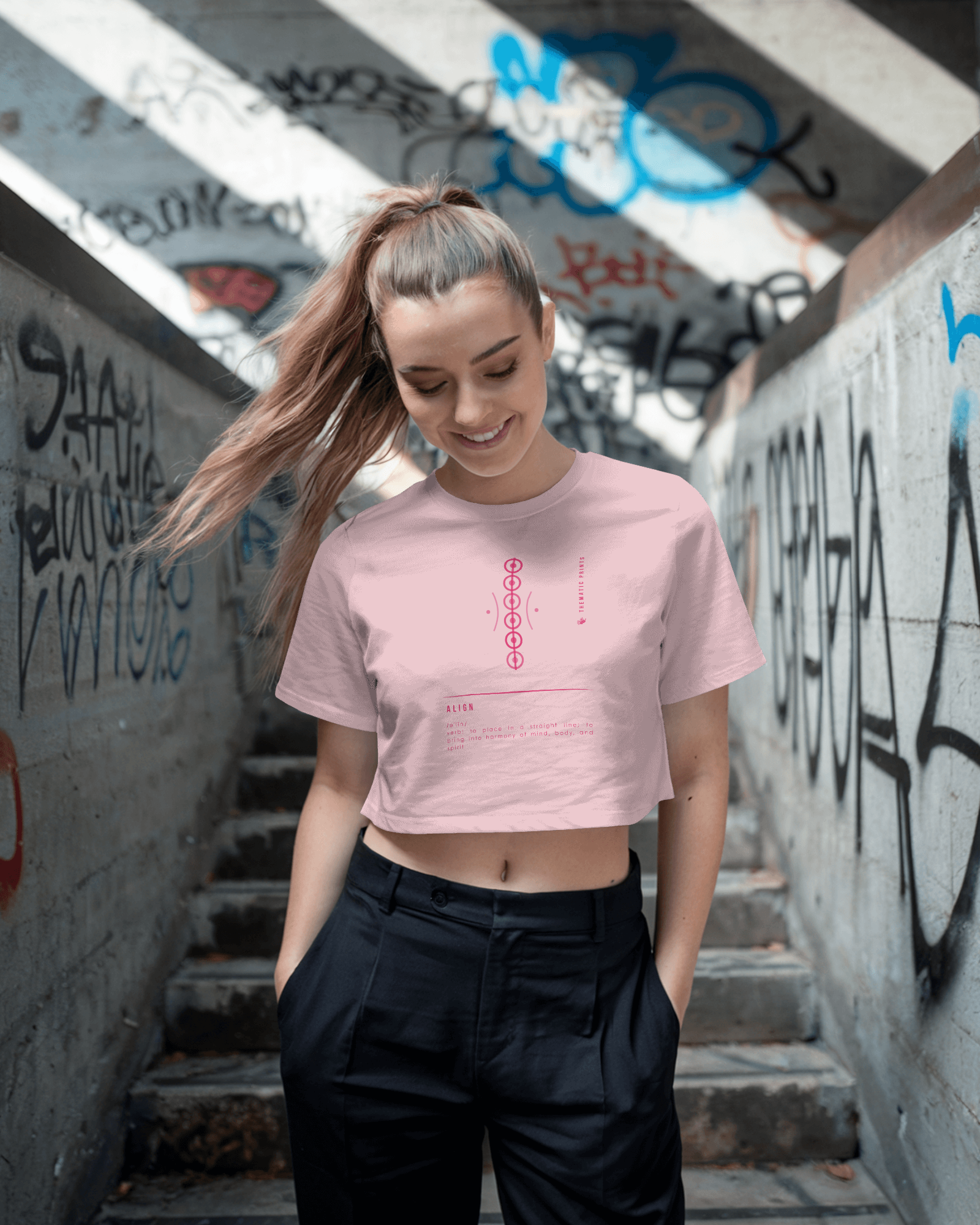 Women's Crop Top - Mindful Meanings Collection - ALIGN