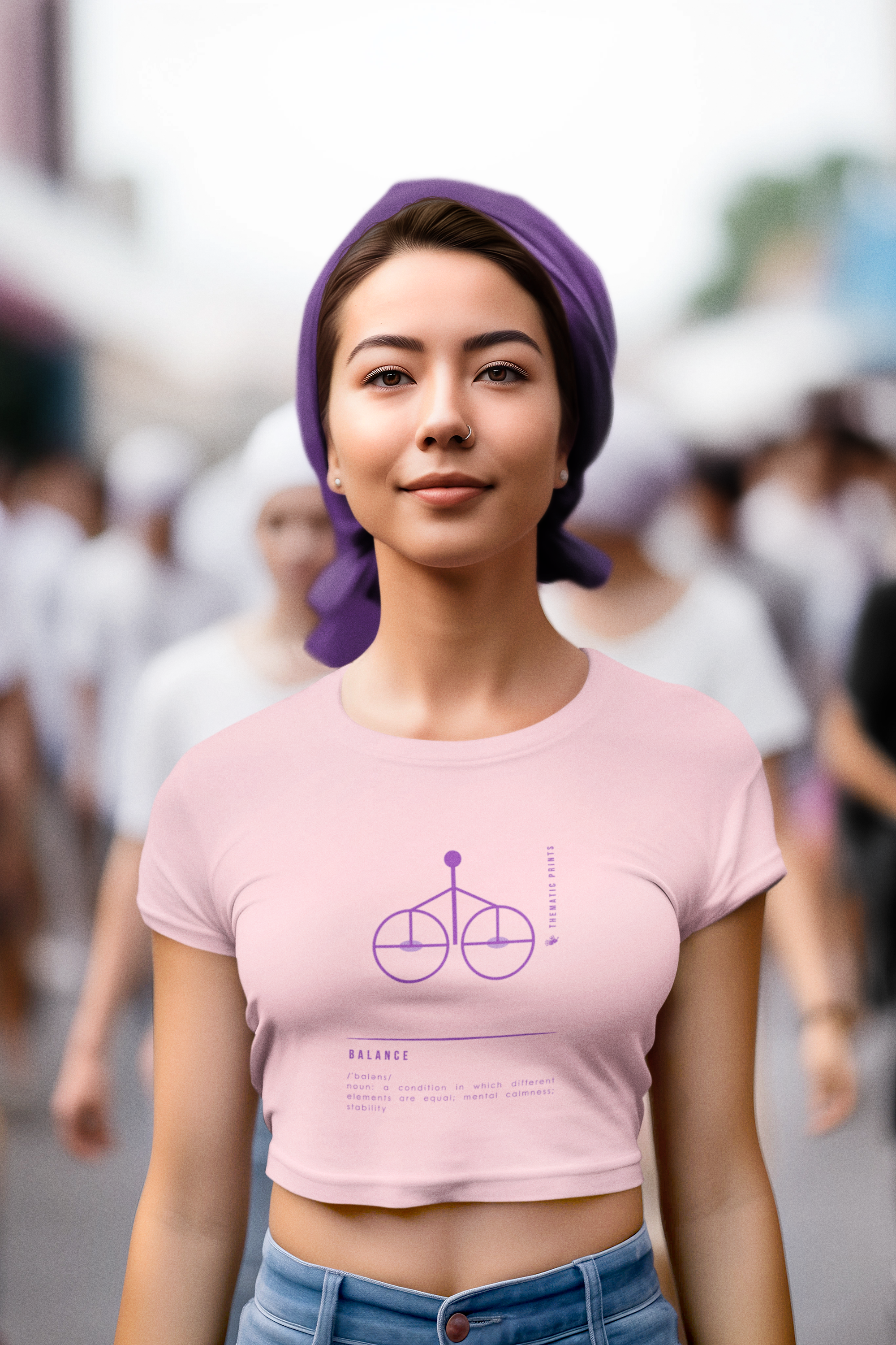Women's Crop Top - Mindful Meanings Collection - BALANCE