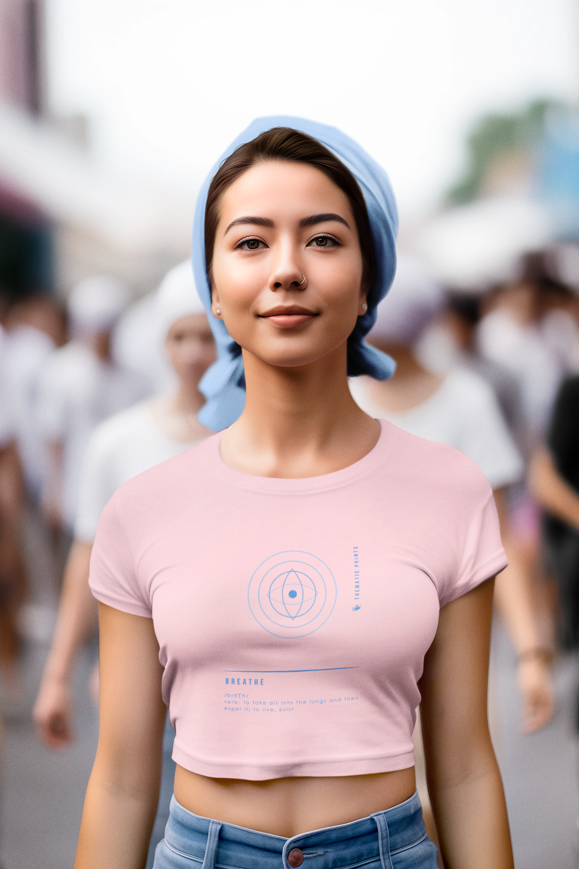 Women's Crop Top - Mindful Meanings Collection - BREATHE