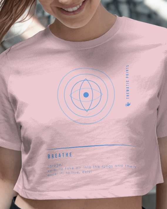 Women's Crop Top - Mindful Meanings Collection - BREATHE